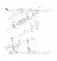 FOURCHETTE/BARRILLET DE SELECTION pour Kawasaki NINJA ZX-12R