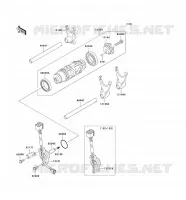 FOURCHETTE/BARRILLET DE SELECTION pour Kawasaki NINJA ZX-12R