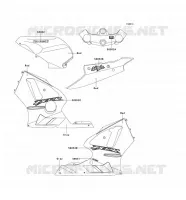 STICKER(RED)(FR,UK,WV) pour Kawasaki NINJA ZX-12R