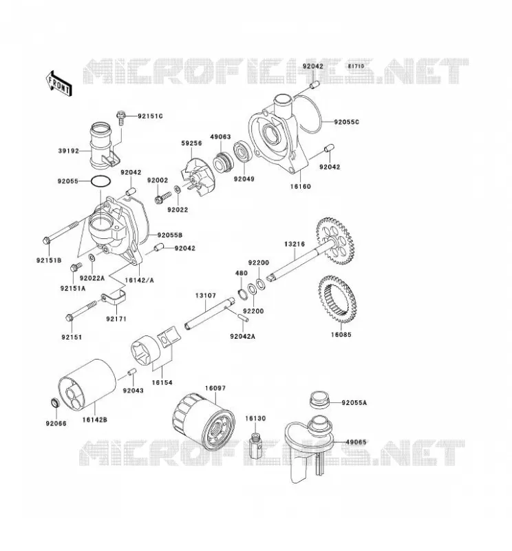 POMPE A HUILE Kawasaki MOTOS 1200 2002 NINJA ZX-12R  ZX1200-B1H