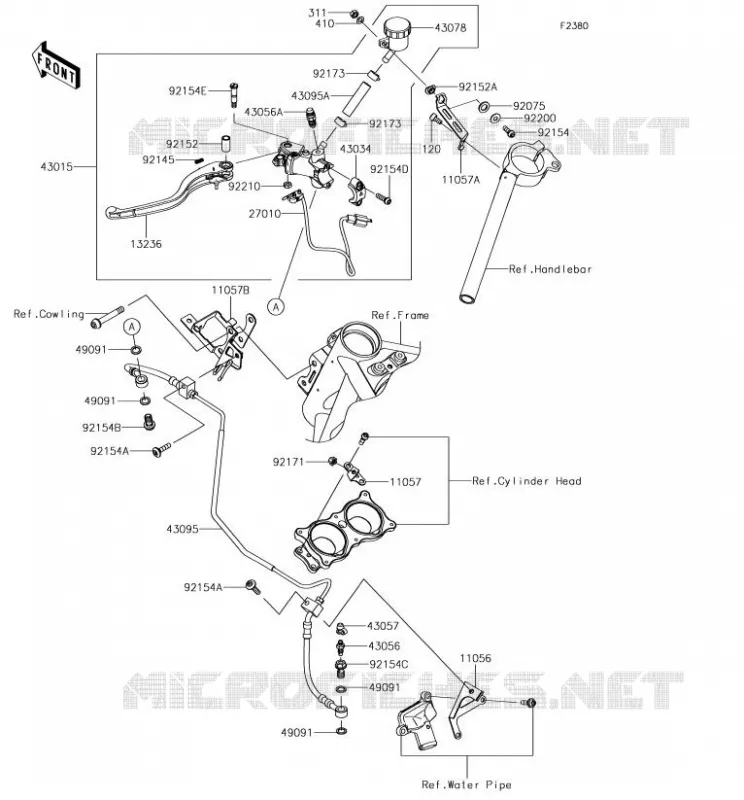 EMBRAYAGE MAITRE CYLINDRE Kawasaki MOTOS 1000 2018 NINJA H2R  ZX1000YJF
