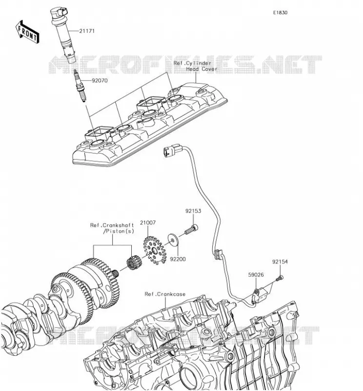 SYSTEME D&acute;ALLUMAGE Kawasaki MOTOS 1000 2018 NINJA H2R  ZX1000YJF