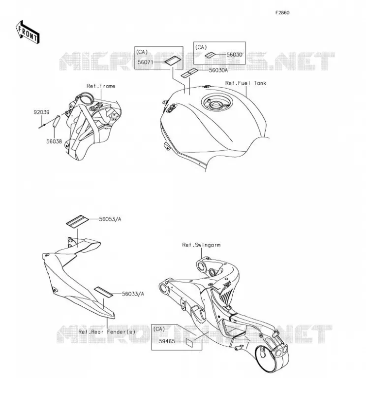 LABEL Kawasaki MOTOS 1000 2018 NINJA H2  ZX1000XJF