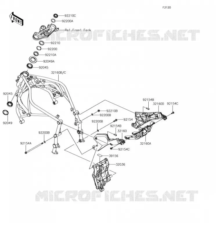CH&Acirc;SSIS Kawasaki MOTOS 1000 2018 NINJA H2  ZX1000XJFA