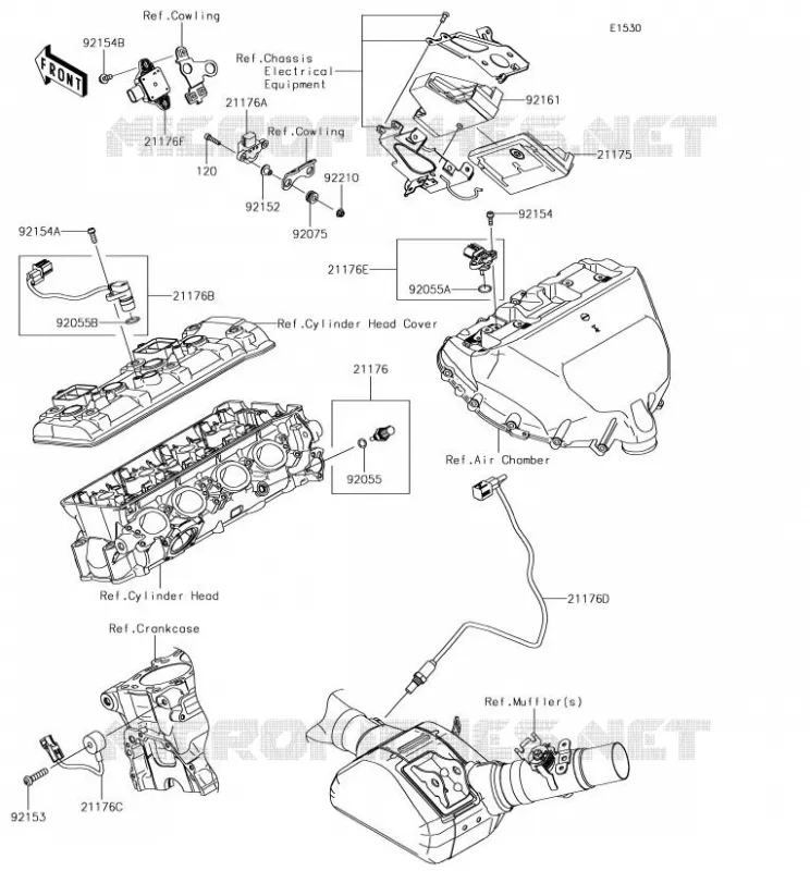 INJECTION CARBURANT Kawasaki MOTOS 1000 2018 NINJA H2  ZX1000XJFA