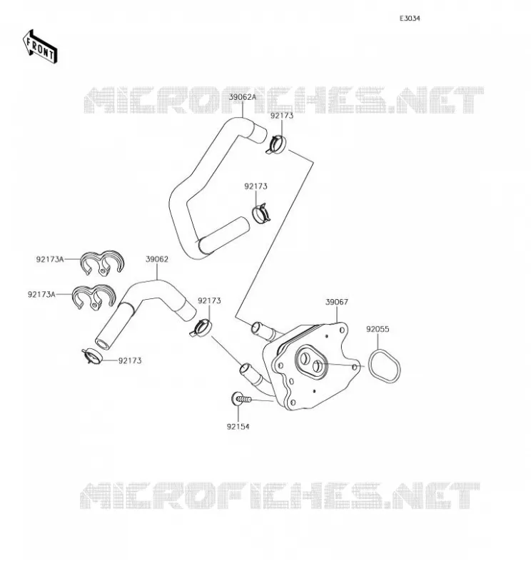 RADIATEUR D'HUILE Kawasaki MOTOS 1000 2018 NINJA H2 SX  ZX1002AJF