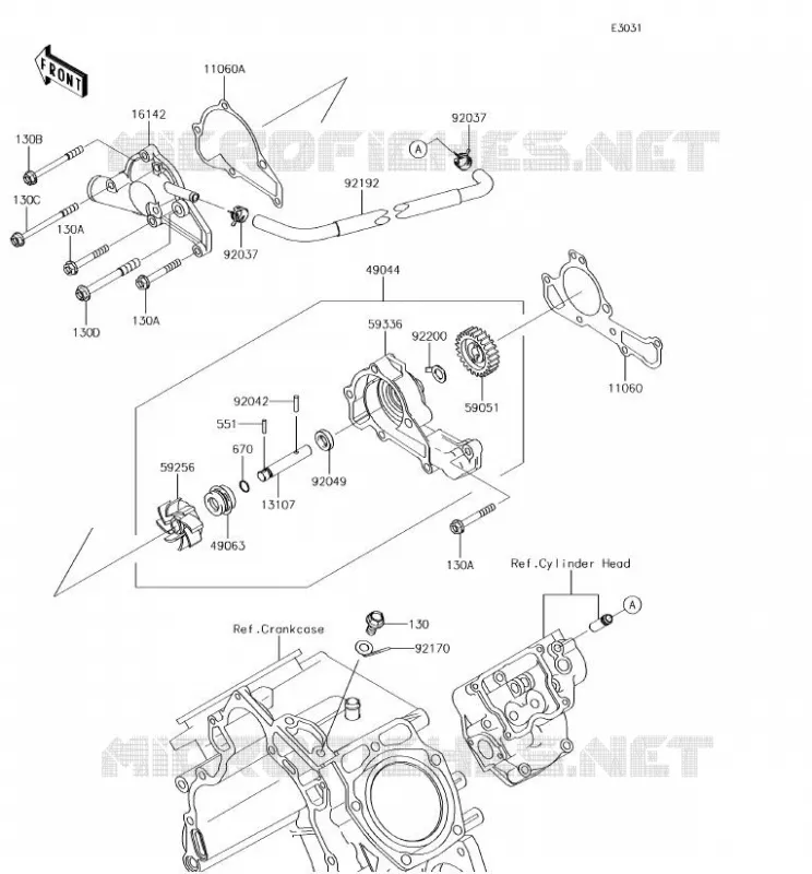 POMPE &Agrave; EAU Kawasaki SSV 620 2018 MULE 4010 TRANS 4X4  KAF620SJF