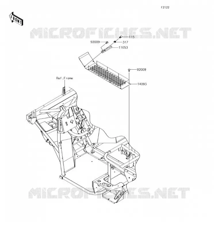 SUPPORT MOTEUR Kawasaki SSV 400 2018 MULE SX  KAF400JJF