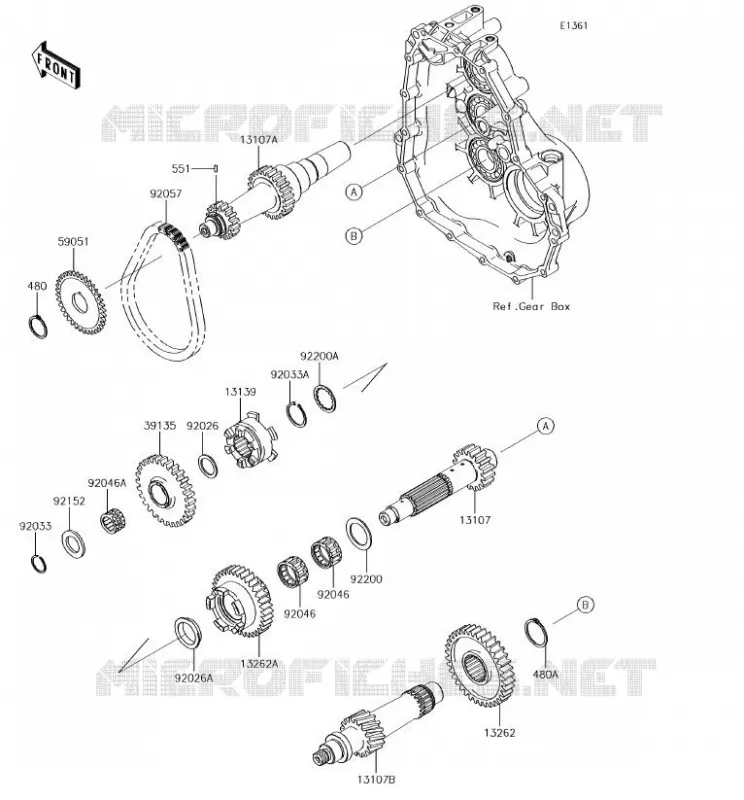 TRANSMISSION Kawasaki SSV 400 2018 MULE SX  KAF400JJF