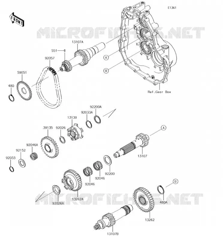 TRANSMISSION Kawasaki SSV 400 2018 MULE SX  KAF400JJF