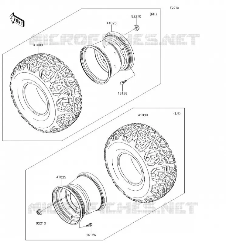 ROUE/PNEUS Kawasaki SSV 620 2018 MULE 4000  KAF620PJF