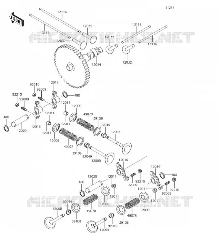 SOUPAPE/ARBRE A CAME Kawasaki SSV 620 2018 MULE 4000  KAF620PJF