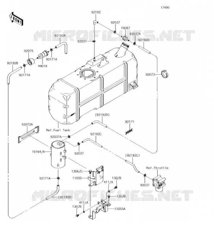 SYSTEME D'EVAPORATION CARBURANT Kawasaki SSV 620 2018 MULE 4000  KAF620PJF