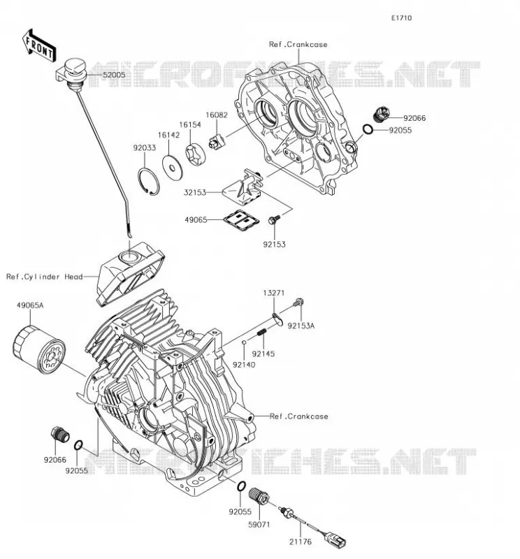 POMPE A HUILE/FILTRE &Agrave; HUILE Kawasaki SSV 400 2018 MULE SX  KAF400NJF