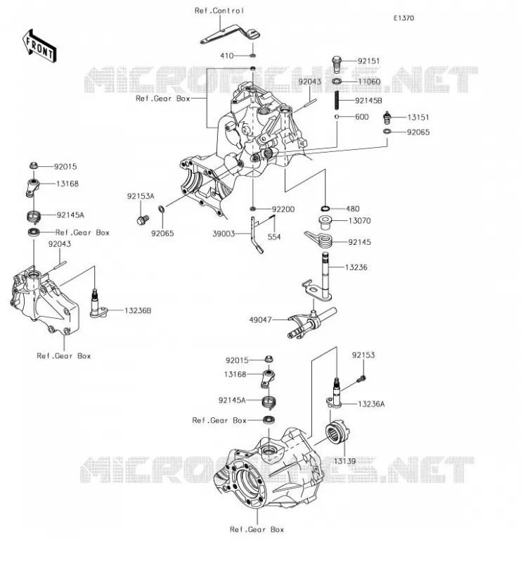 SELECTEUR Kawasaki SSV 400 2018 MULE SX  KAF400NJF