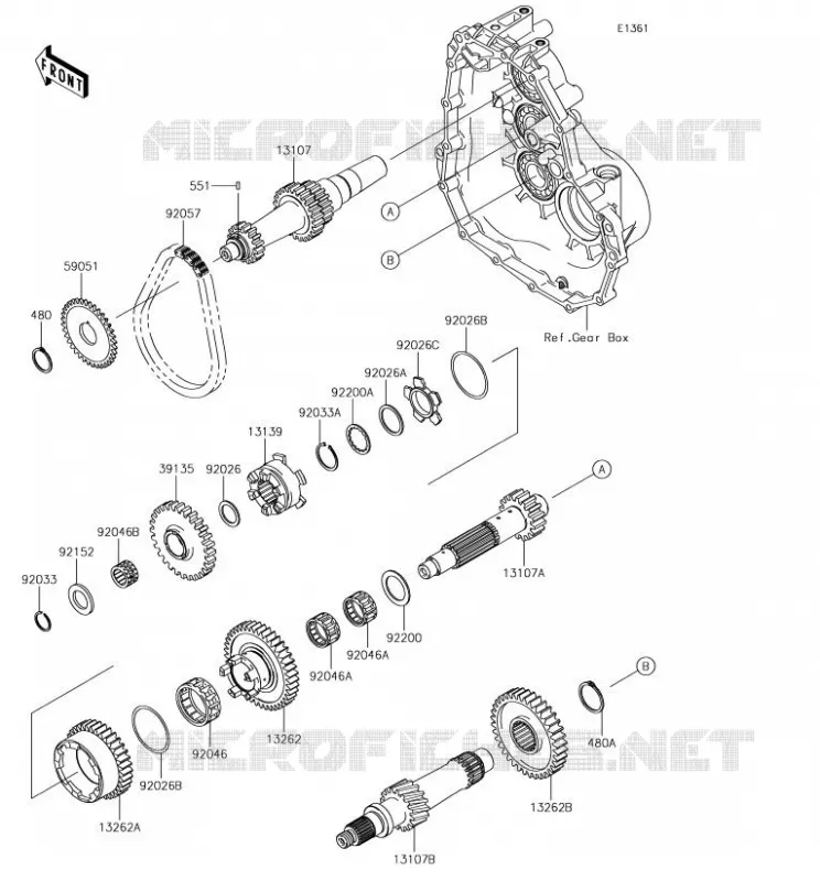 TRANSMISSION Kawasaki SSV 400 2018 MULE SX  KAF400NJF