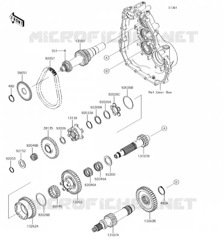 TRANSMISSION Kawasaki SSV 400 2018 MULE SX  KAF400MJF