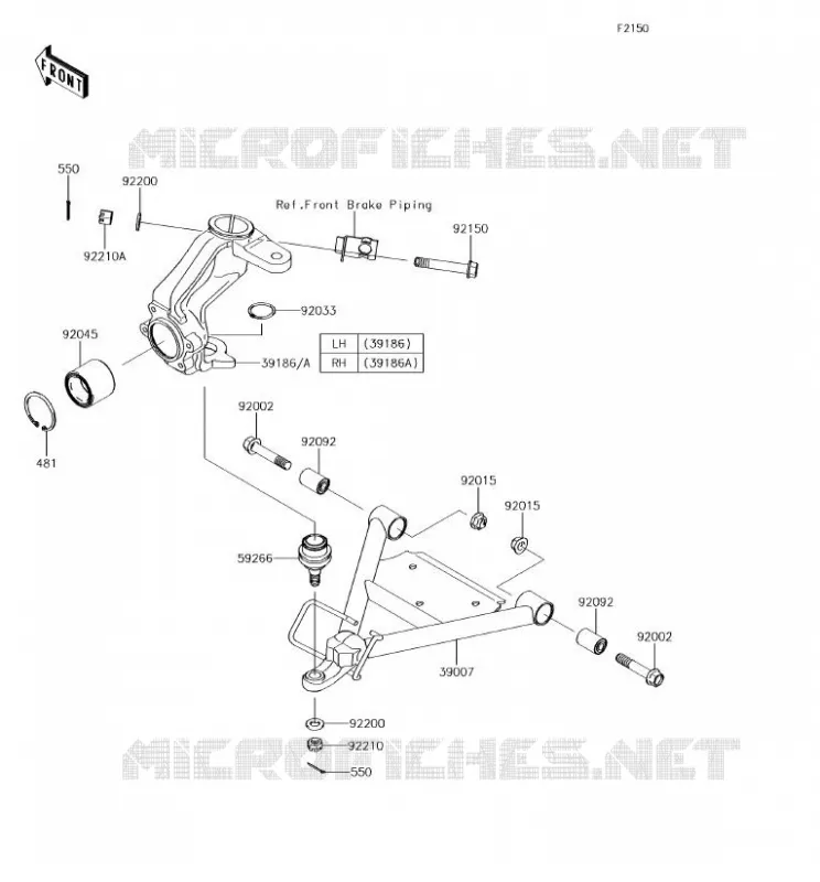 SUSPENSION Kawasaki SSV 400 2018 MULE SX 4X4  KAF400HJF
