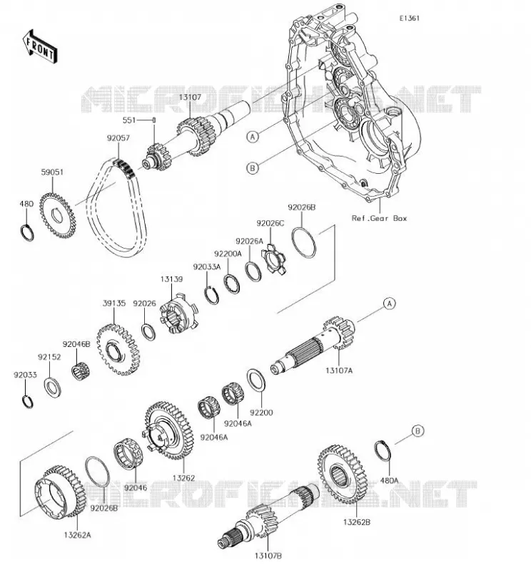 TRANSMISSION Kawasaki SSV 400 2018 MULE SX 4X4  KAF400HJF