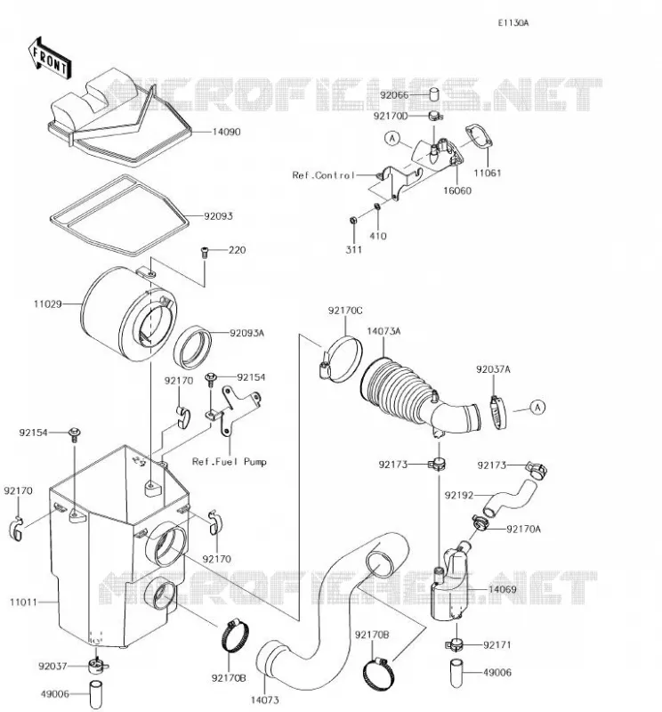 FILTRE A AIR(CN) Kawasaki SSV 400 2018 MULE SX 4X4  KAF400HJF