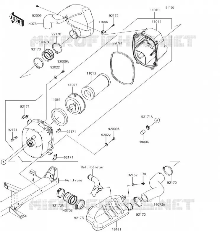 FILTRE A AIR Kawasaki SSV 1000 2018 MULE PRO-DXT  KAF1000BJF