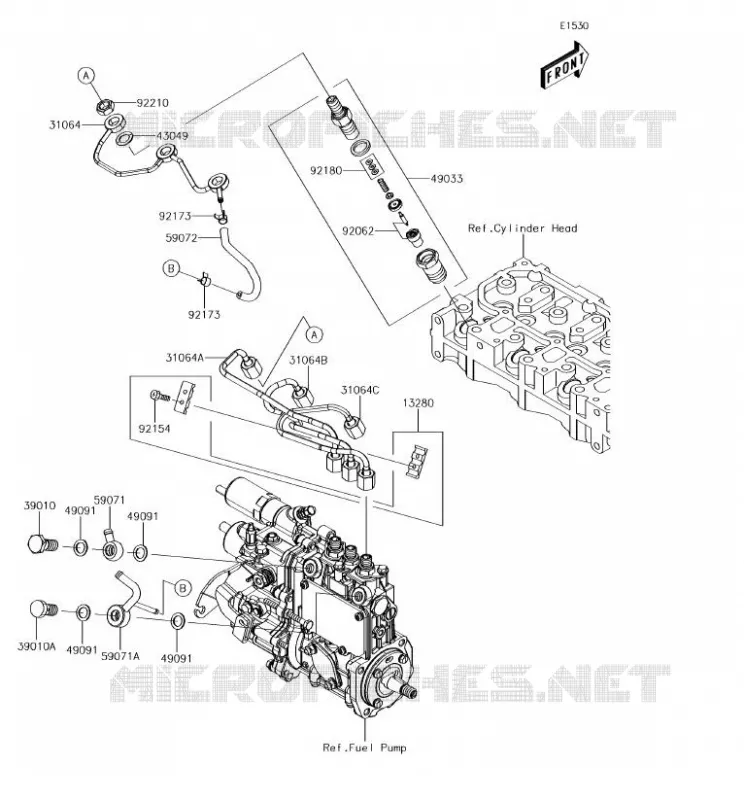 INJECTION CARBURANT Kawasaki SSV 1000 2018 MULE PRO-DXT  KAF1000BJF