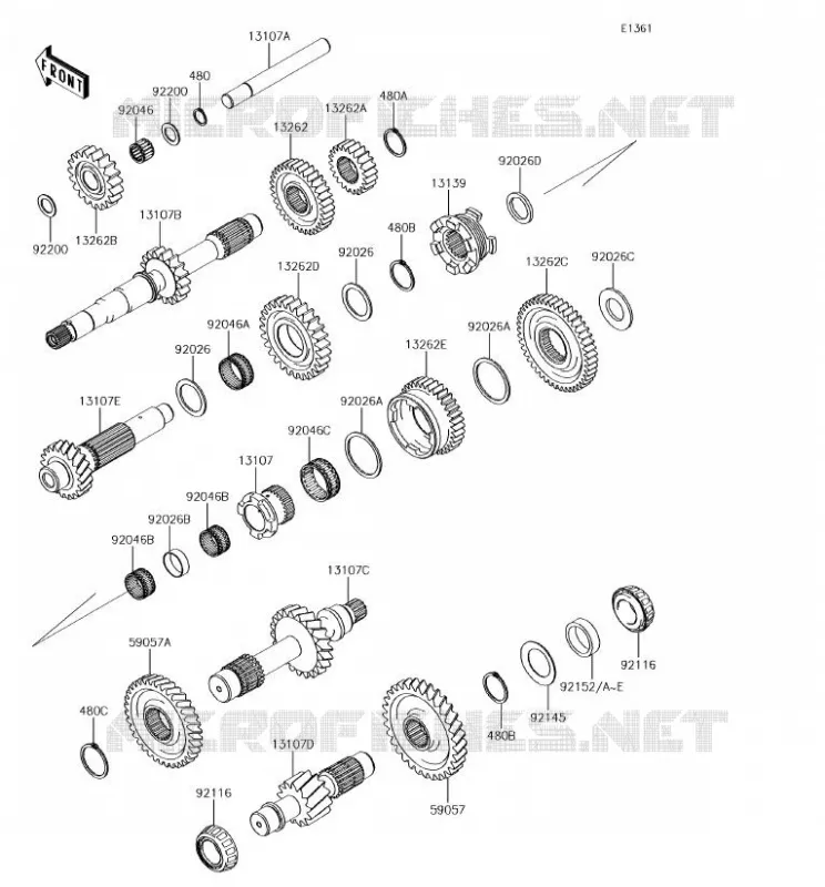 TRANSMISSION Kawasaki SSV 1000 2018 MULE PRO-DXT  KAF1000BJF