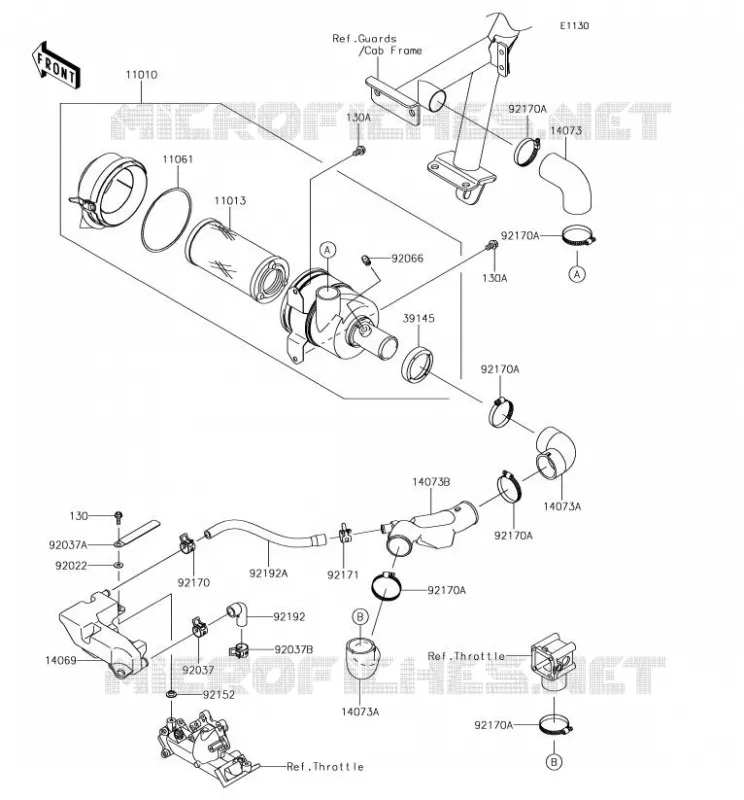 FILTRE A AIR Kawasaki SSV 620 2018 MULE 4010 TRANS 4X4  KAF620XJF