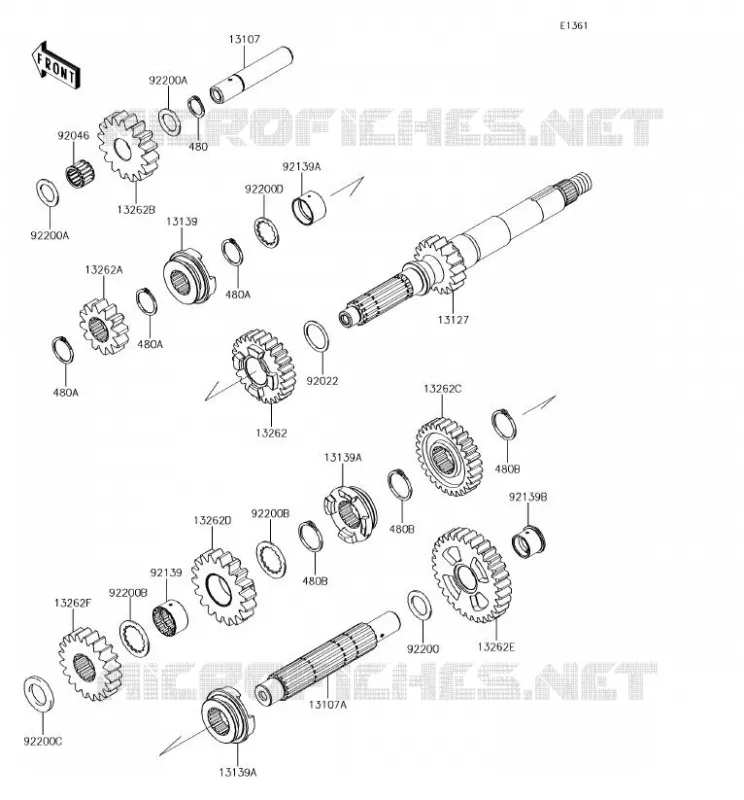 TRANSMISSION Kawasaki SSV 800 2018 TERYX 4  KRT800FJF
