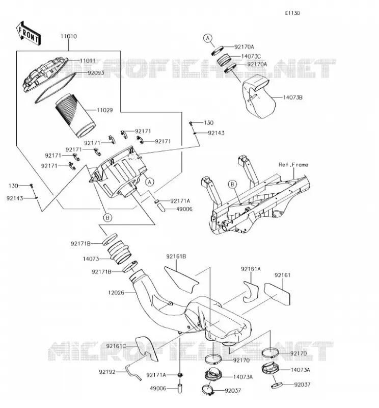 FILTRE A AIR Kawasaki SSV 800 2018 TERYX 4  KRT800HJF