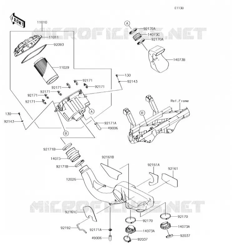 FILTRE A AIR Kawasaki SSV 800 2018 TERYX 4  KRT800GJF