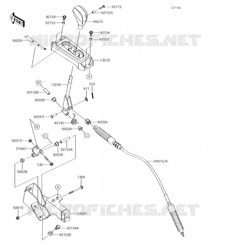 CONTROLE Kawasaki SSV 800 2018 TERYX  KRF800GJFA
