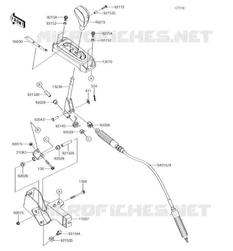 CONTROLE Kawasaki SSV 800 2018 TERYX  KRF800GJF
