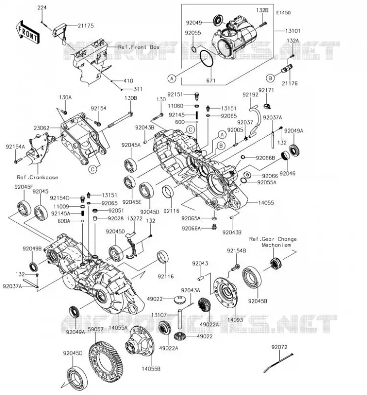 PONT Kawasaki SSV 820 2018 MULE PRO-FXT  KAF820BJF