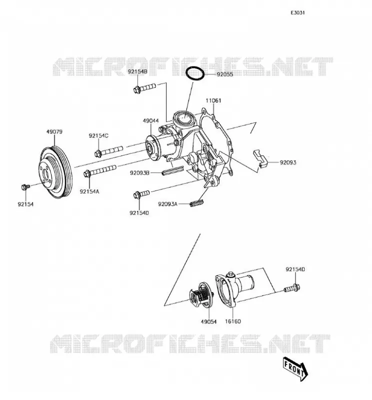 POMPE &Agrave; EAU Kawasaki SSV 820 2018 MULE PRO-FXT  KAF820CJF