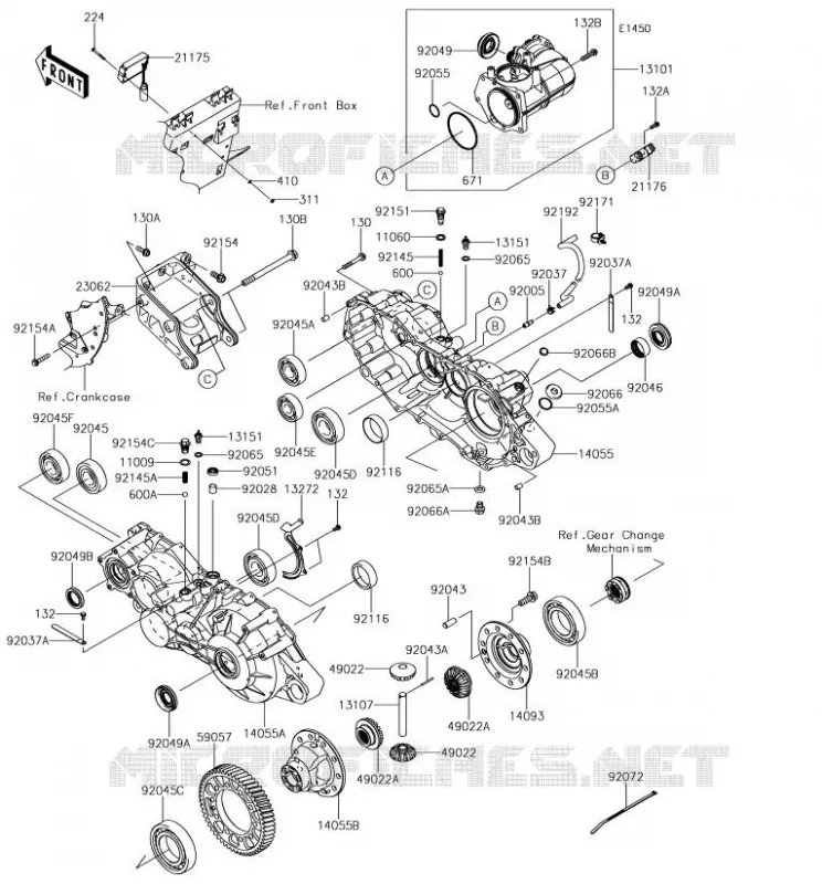 PONT Kawasaki SSV 820 2018 MULE PRO-FXT  KAF820CJF