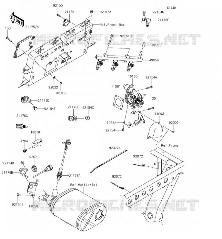 INJECTION CARBURANT Kawasaki SSV 820 2018 MULE PRO-FXR  KAF820KJF