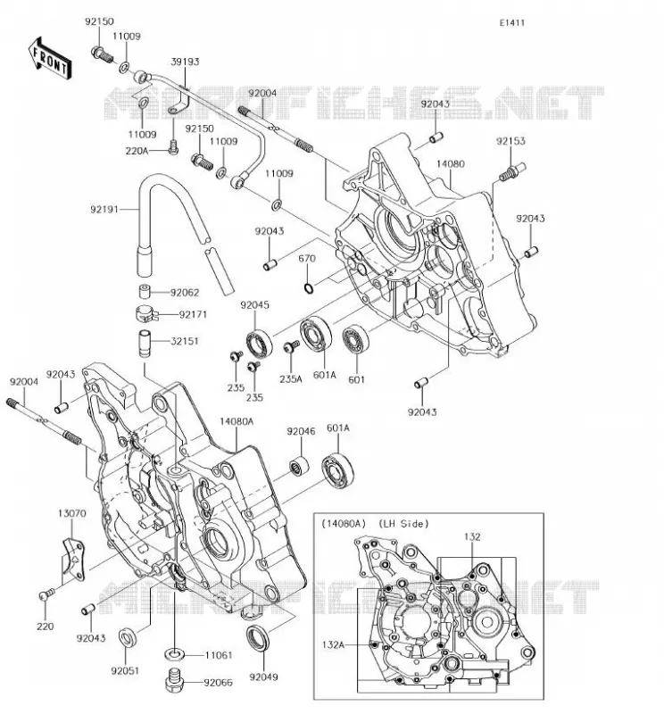 CARTER MOTEUR(S) Kawasaki TOUT-TERRAIN 110 2018 KLX110  KLX110CJF