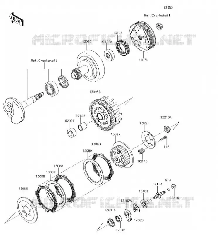 EMBRAYAGE Kawasaki TOUT-TERRAIN 110 2018 KLX110  KLX110CJF