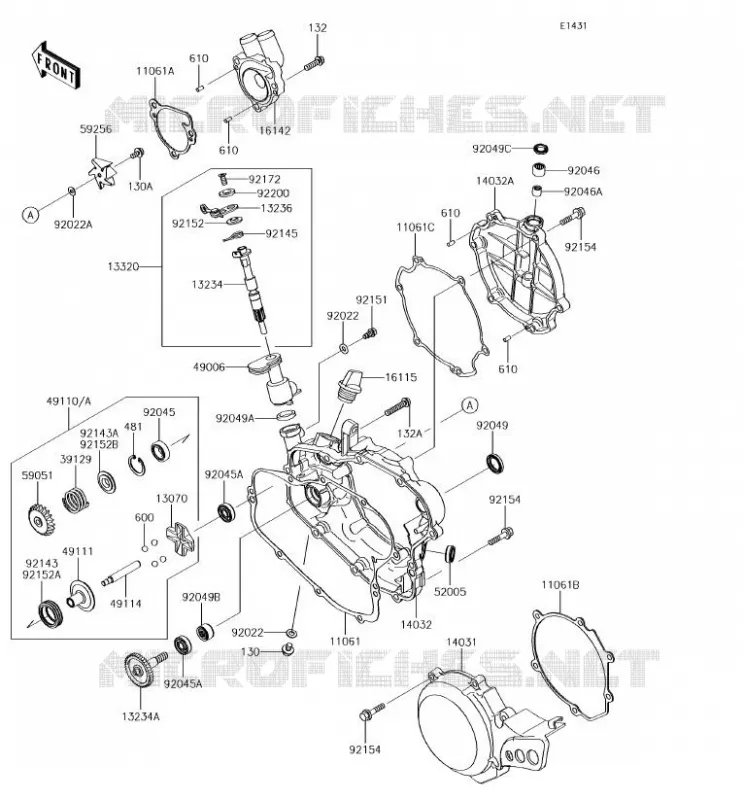 COUVERCLES MOTEUR Kawasaki TOUT-TERRAIN 85 2018 KX85-II  KX85DJF