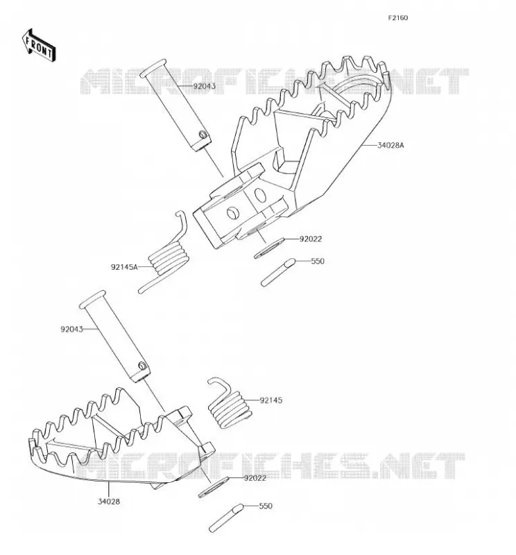 REPOSE PIED Kawasaki TOUT-TERRAIN 85 2018 KX85-II  KX85DJF