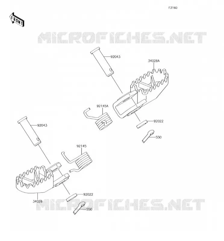 REPOSE PIED Kawasaki TOUT-TERRAIN 65 2018 KX65  KX65AJF