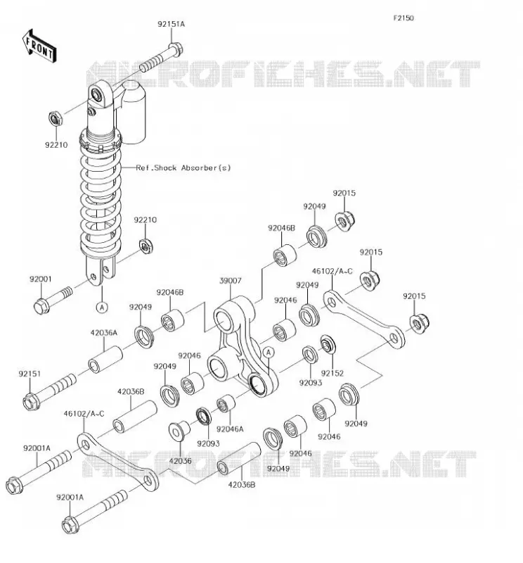 SUSPENSION Kawasaki TOUT-TERRAIN 65 2018 KX65  KX65AJF