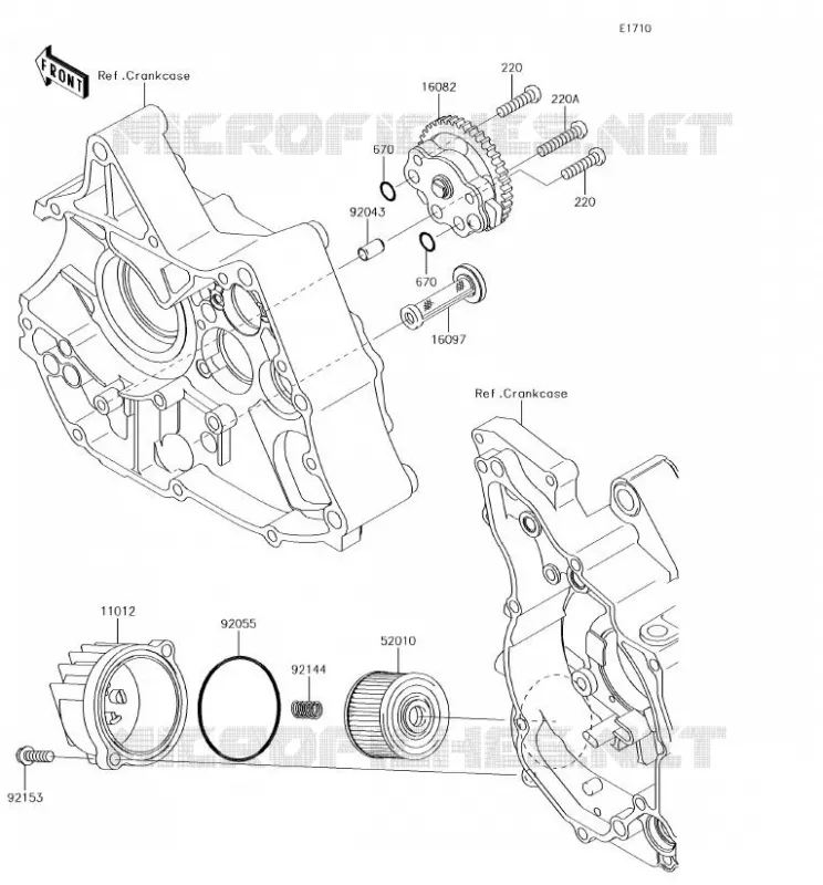POMPE A HUILE Kawasaki TOUT-TERRAIN 110 2018 KLX110L  KLX110DJF