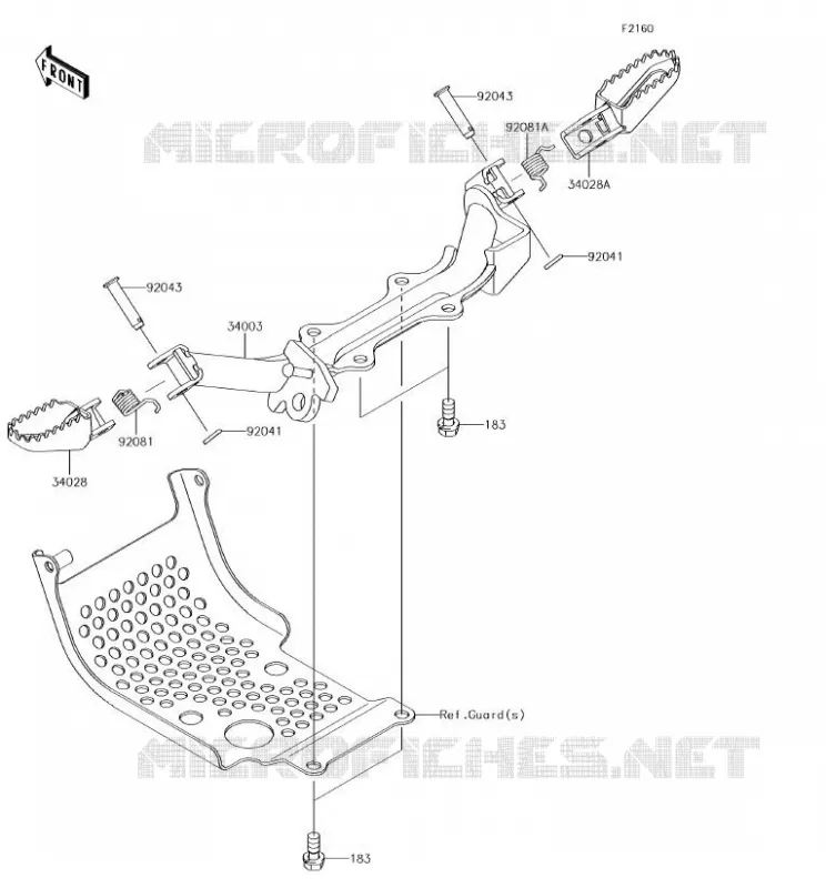 REPOSE PIED Kawasaki TOUT-TERRAIN 110 2018 KLX110L  KLX110DJF