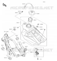 RESERVOIR CARBURANT pour Kawasaki KX100