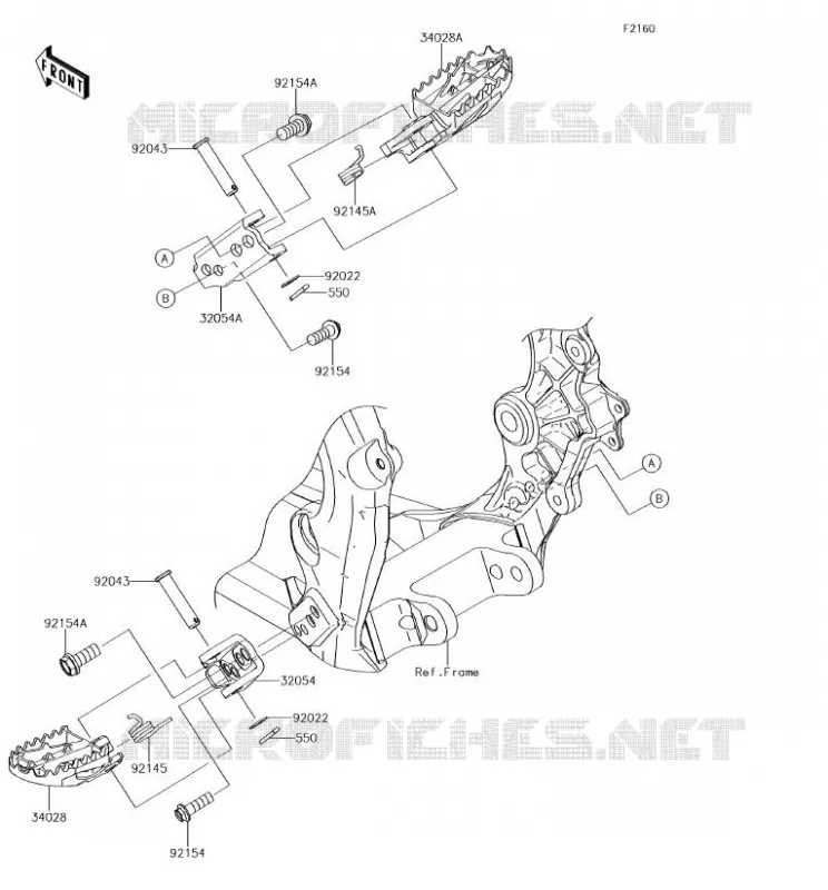 REPOSE PIED Kawasaki TOUT-TERRAIN 250 2018 KX250F  KX252AJF