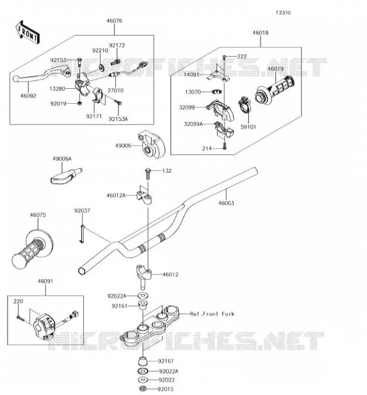GUIDON Kawasaki TOUT-TERRAIN 140 2018 KLX140G  KLX140CJF