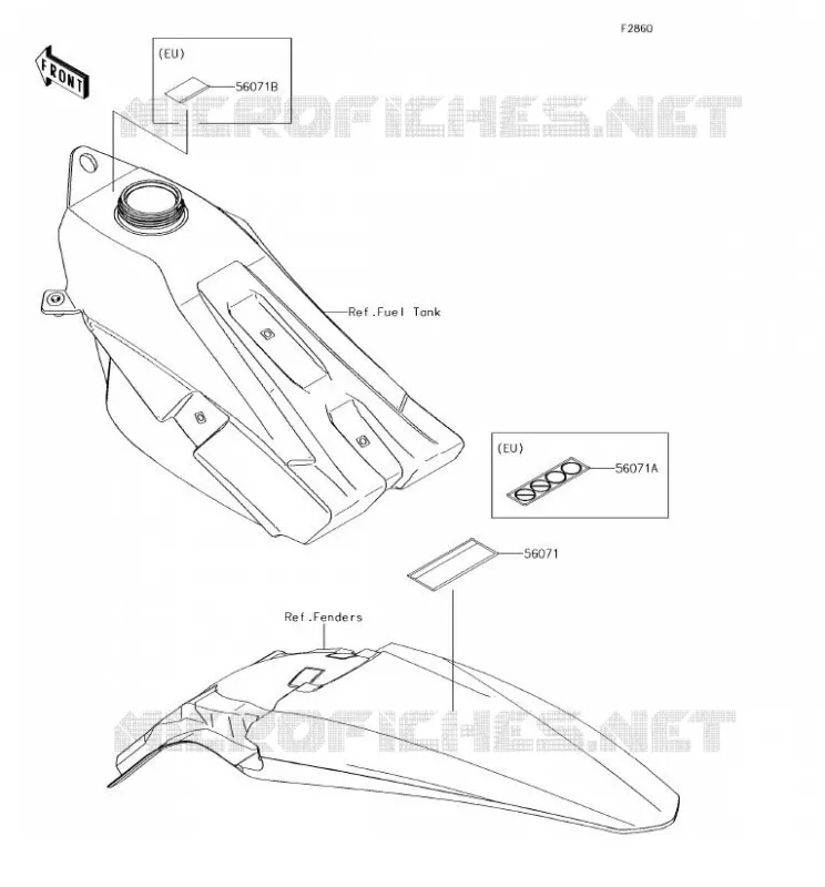 LABEL Kawasaki TOUT-TERRAIN 450 2018 KX450F  KX450HJF