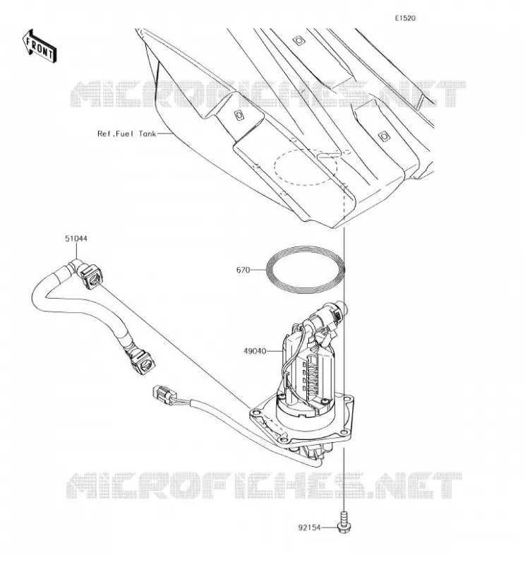 POMPE A ESSENCE Kawasaki TOUT-TERRAIN 450 2018 KX450F  KX450HJF